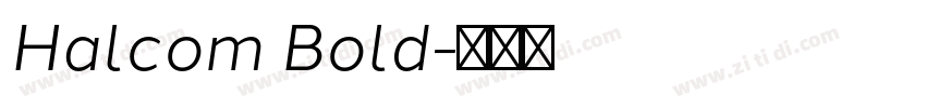Halcom Bold字体转换